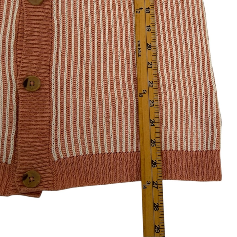 Asos Men's Oversized Pink Cardigan Sweater Vest Sz S - Picture 4 of 5